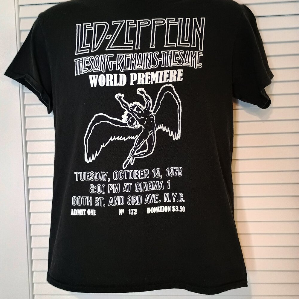 Led Zepplin the song remains band merch concert short sleeve shirt size medium